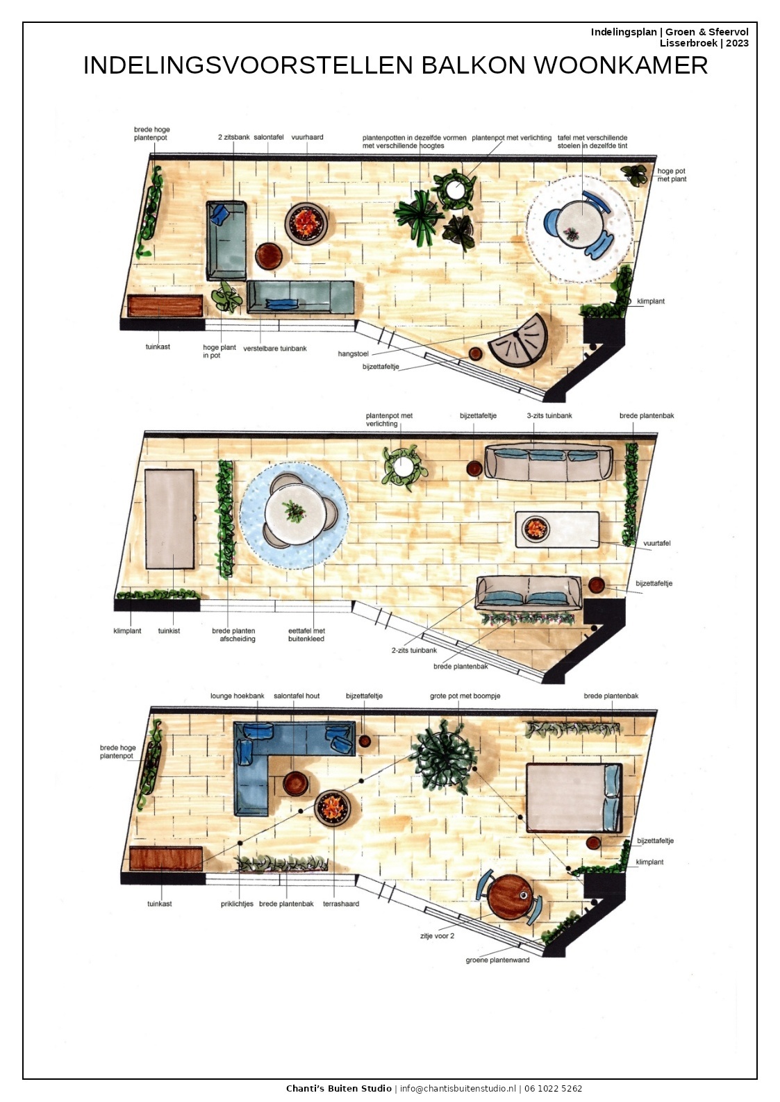 indelingsvoorstellen balkon woonkamer